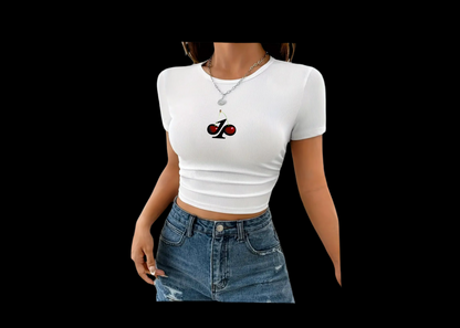 “Cropped Cherry Tee”